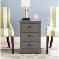 Table d'appoint de rangement à 3 tiroirs SAFAVIEH Claudine Gris - 17,7 x 13,8 x 26,8 - 18Lx14Px26H