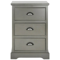 Table d'appoint de rangement à 3 tiroirs SAFAVIEH Claudine Gris - 17,7 x 13,8 x 26,8 - 18Lx14Px26H