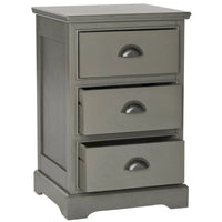Table d'appoint de rangement à 3 tiroirs SAFAVIEH Claudine Gris - 17,7 x 13,8 x 26,8 - 18Lx14Px26H