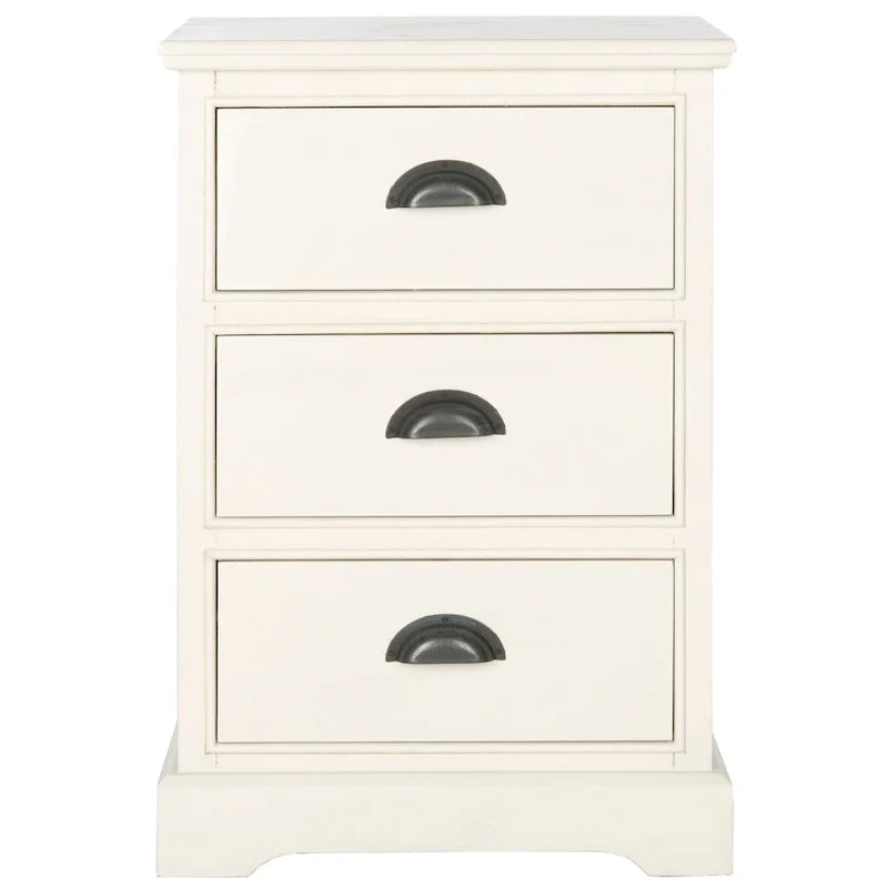 Table d'appoint de rangement à 3 tiroirs SAFAVIEH Claudine Gris - 17,7 x 13,8 x 26,8 - 18Lx14Px26H