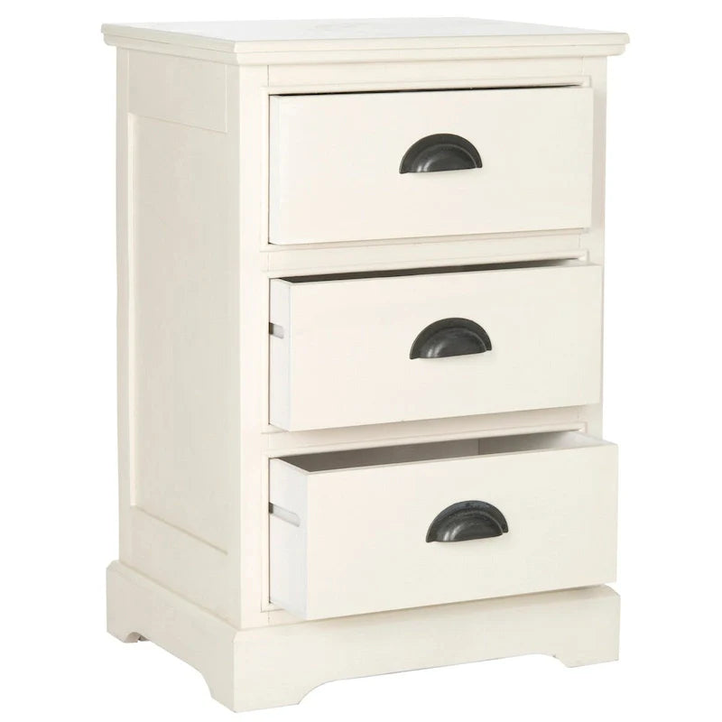 Table d'appoint de rangement à 3 tiroirs SAFAVIEH Claudine Gris - 17,7 x 13,8 x 26,8 - 18Lx14Px26H