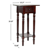 SAFAVIEH Table d'appoint noire Arrie - 17,7 x 13,8 x 31,9 - 18La x 14P x 32H