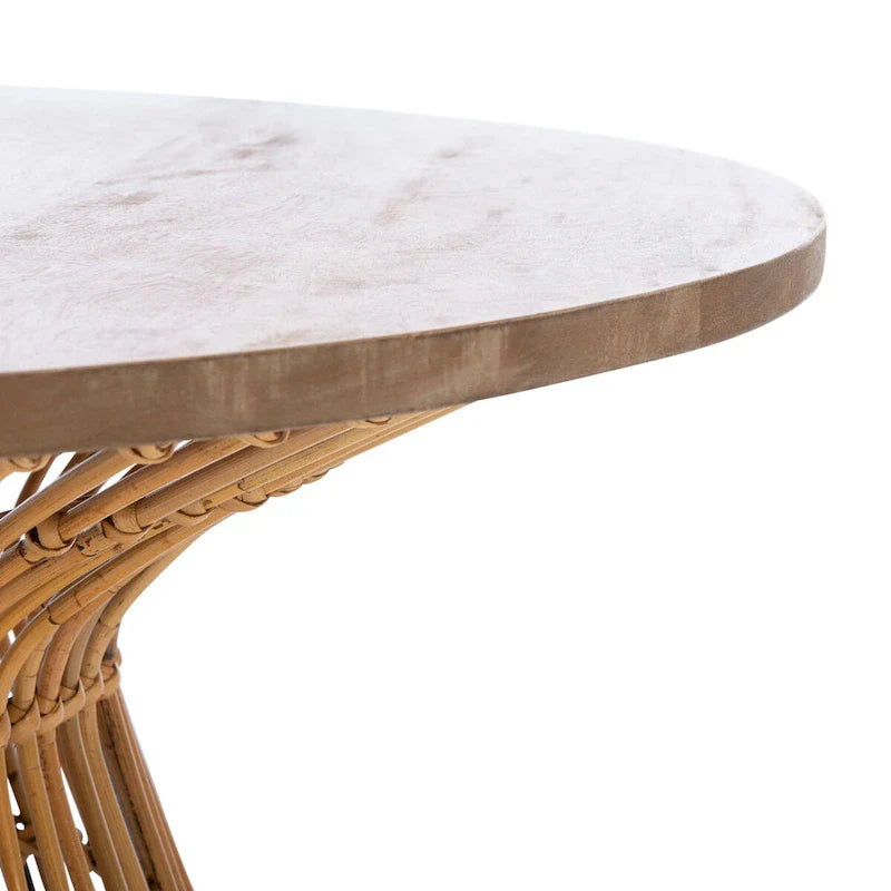 SAFAVIEH Aveline Table basse ronde moderne en rotin - 31,5 l x 31,5 P x 17,7 H - 32L x 32P x 18H