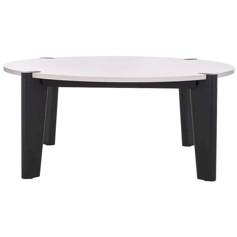 Table basse ronde SAFAVIEH Couture Sarma avec plateau en marbre – 40 po L x 40 po P x 16 po H – 40L x 40P x 16H