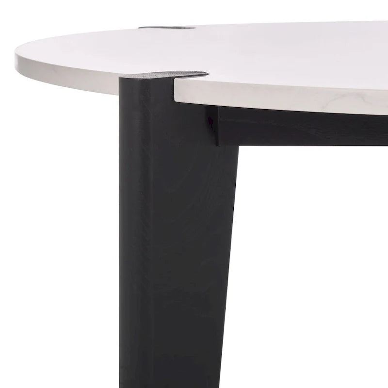 Table basse ronde SAFAVIEH Couture Sarma avec plateau en marbre – 40 po L x 40 po P x 16 po H – 40L x 40P x 16H
