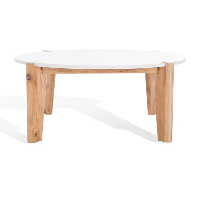 Table basse ronde SAFAVIEH Couture Sarma avec plateau en marbre – 40 po L x 40 po P x 16 po H – 40L x 40P x 16H