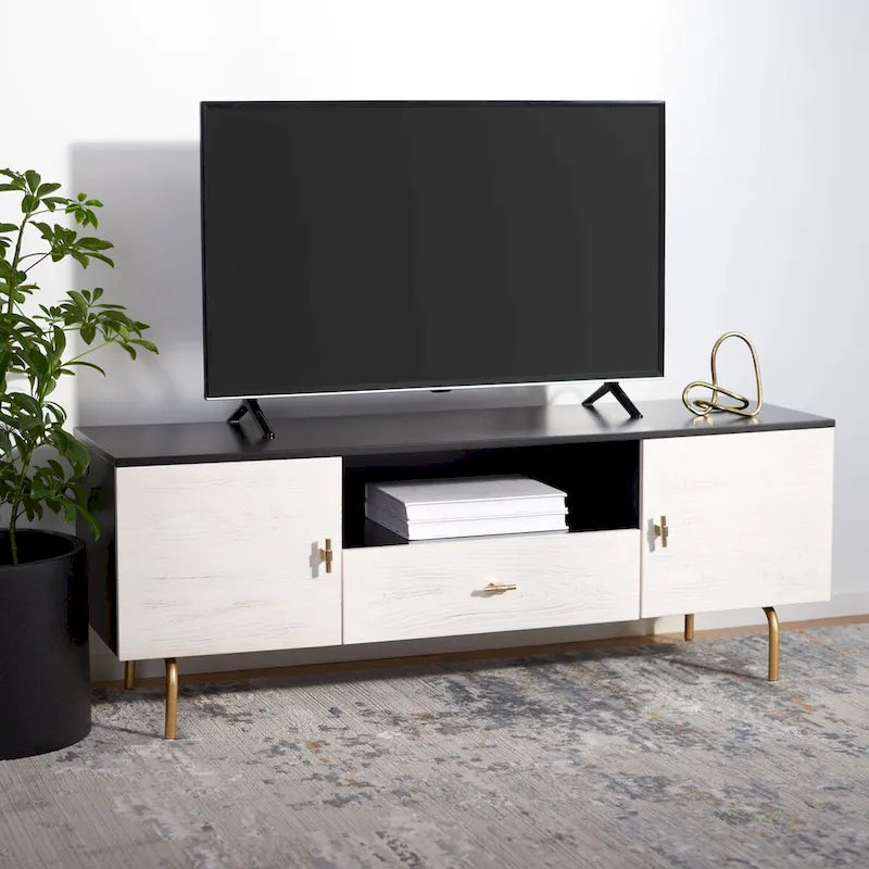 Meuble TV multimédia SAFAVIEH Lerke - 54 L x 15.7 P x 19.7 H - 54Lx16Px20H