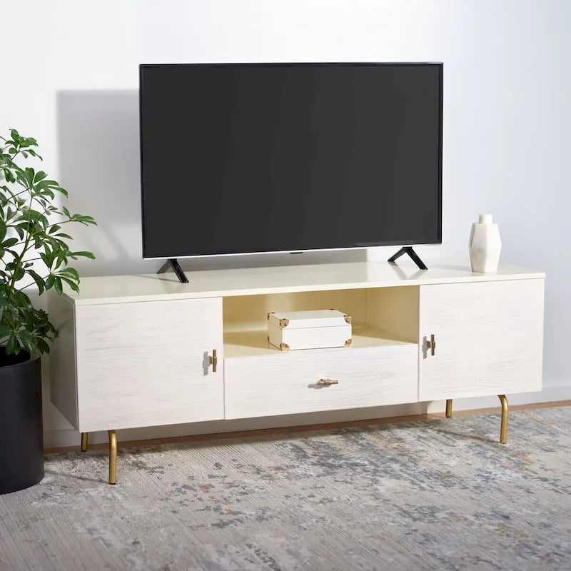 Meuble TV multimédia SAFAVIEH Lerke - 54 L x 15.7 P x 19.7 H - 54Lx16Px20H