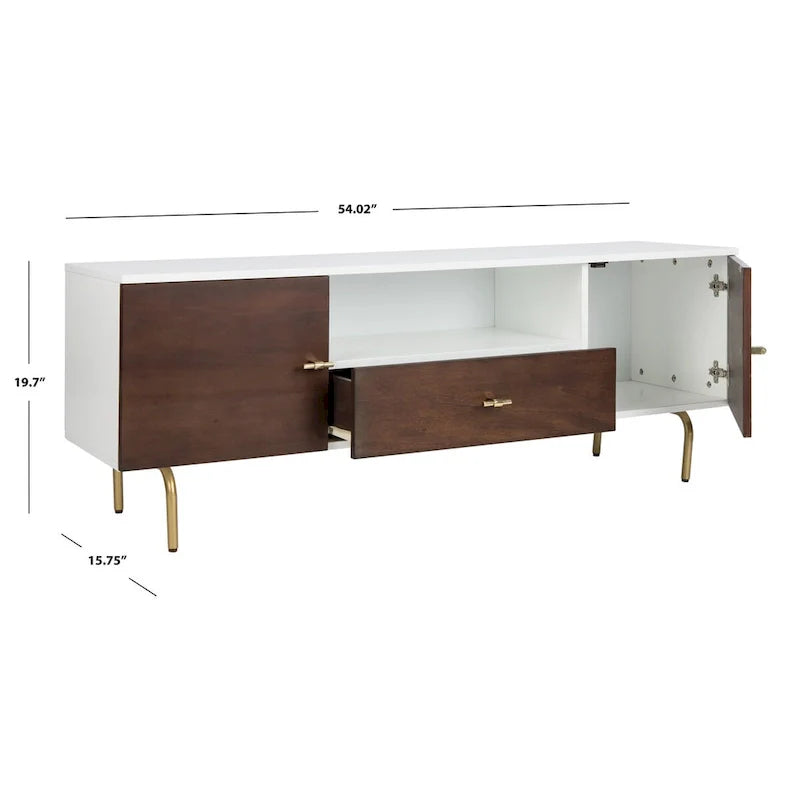 Meuble TV multimédia SAFAVIEH Lerke - 54 L x 15.7 P x 19.7 H - 54Lx16Px20H