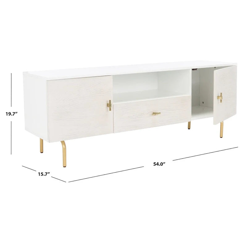 Meuble TV multimédia SAFAVIEH Lerke - 54 L x 15.7 P x 19.7 H - 54Lx16Px20H