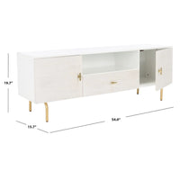 Meuble TV multimédia SAFAVIEH Lerke - 54 L x 15.7 P x 19.7 H - 54Lx16Px20H