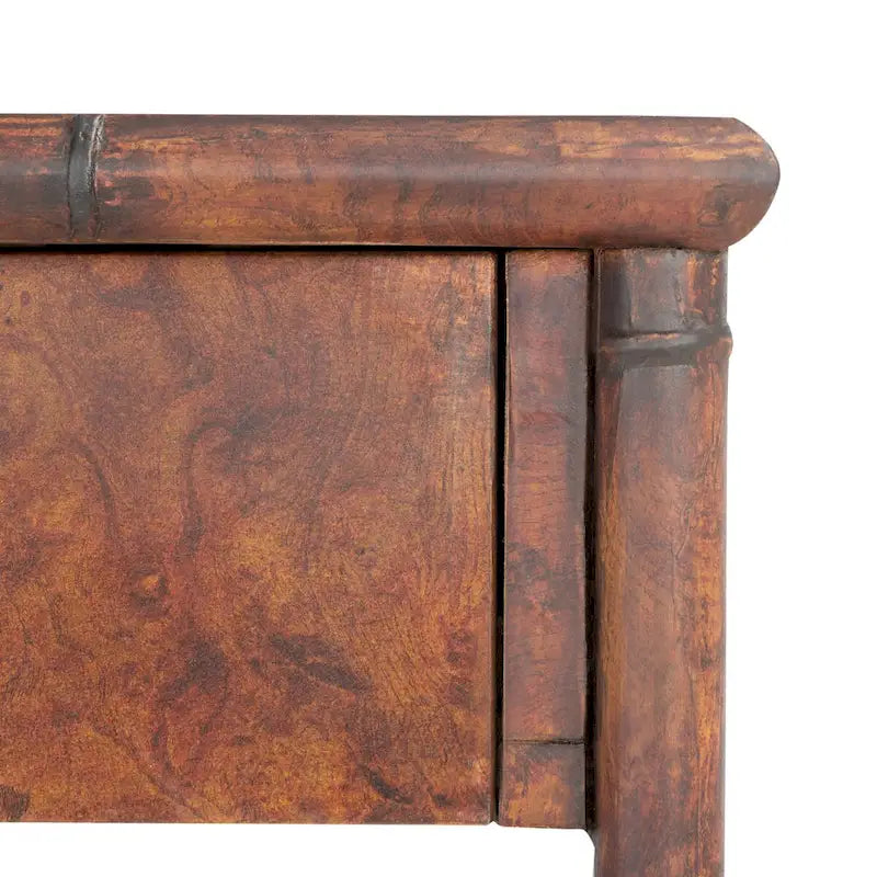 Console de table SAFAVIEH Franc brun foncé/doré à 2 tiroirs et 1 étagère - 42 L x 15,8 P x 29 H - 42Lx16Px29H