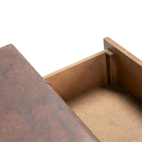 Console de table SAFAVIEH Franc brun foncé/doré à 2 tiroirs et 1 étagère - 42 L x 15,8 P x 29 H - 42Lx16Px29H
