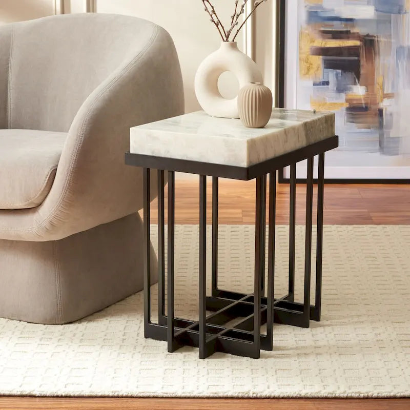 Table d'appoint rectangulaire Mazie SAFAVIEH - 19 L x 13 P x 22 H - 19Lx13Px22H