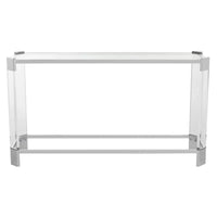 Console de salon SAFAVIEH Couture Orveig en acrylique – 52 L x 15 l x 29 H – 52Lx15Px29H