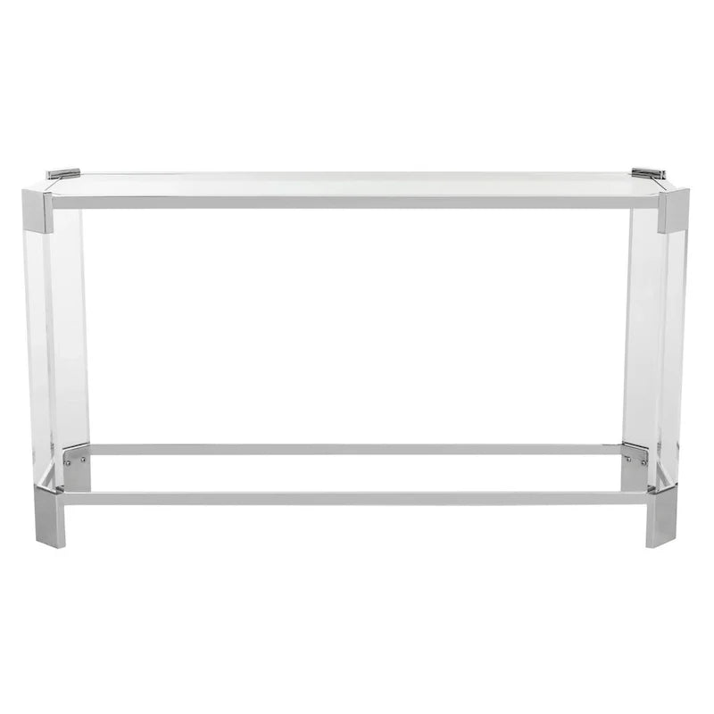 Console de salon SAFAVIEH Couture Orveig en acrylique – 52 L x 15 l x 29 H – 52Lx15Px29H
