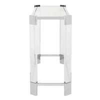 Console de salon SAFAVIEH Couture Orveig en acrylique – 52 L x 15 l x 29 H – 52Lx15Px29H