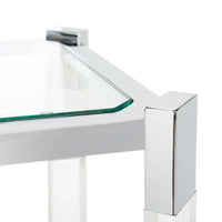 Console de salon SAFAVIEH Couture Orveig en acrylique – 52 L x 15 l x 29 H – 52Lx15Px29H