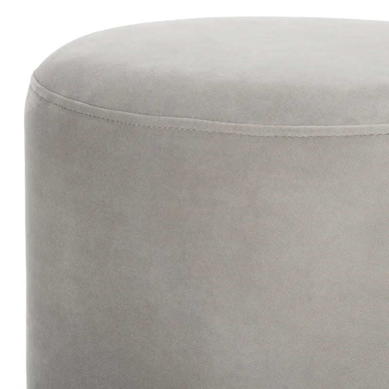 SAFAVIEH Couture Fanka, pouf en velours avec base en laiton – Bleu marine/laiton