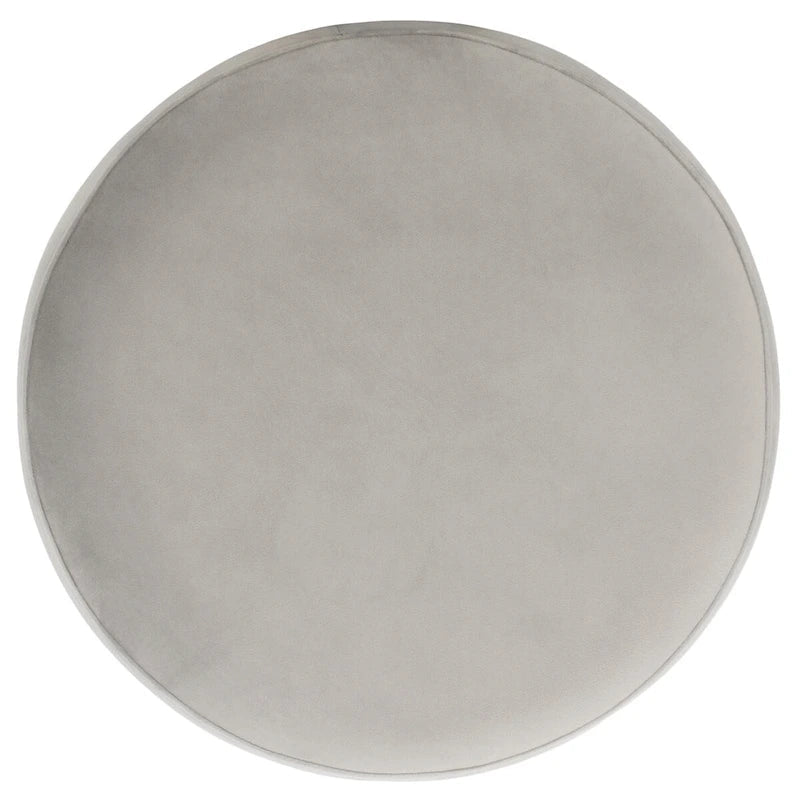 SAFAVIEH Couture Fanka, pouf en velours avec base en laiton – Bleu marine/laiton
