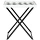 SAFAVIEH Colombine table à plateau noir/blanc - 28Lx18Px32H