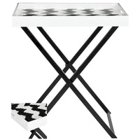 SAFAVIEH Colombine table à plateau noir/blanc - 28Lx18Px32H
