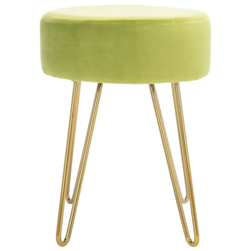 SAFAVIEH Jailene ottomane ronde à pieds en epingle à cheveux