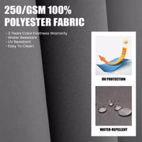 Crestlive Products Parasol déporté de terrasse carré 10 pieds à 2 niveaux, ombrage 360 avec base lestée