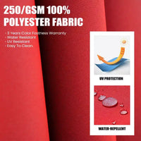 Crestlive Products Parasol déporté de terrasse carré 10 pieds à 2 niveaux, ombrage 360 avec base lestée