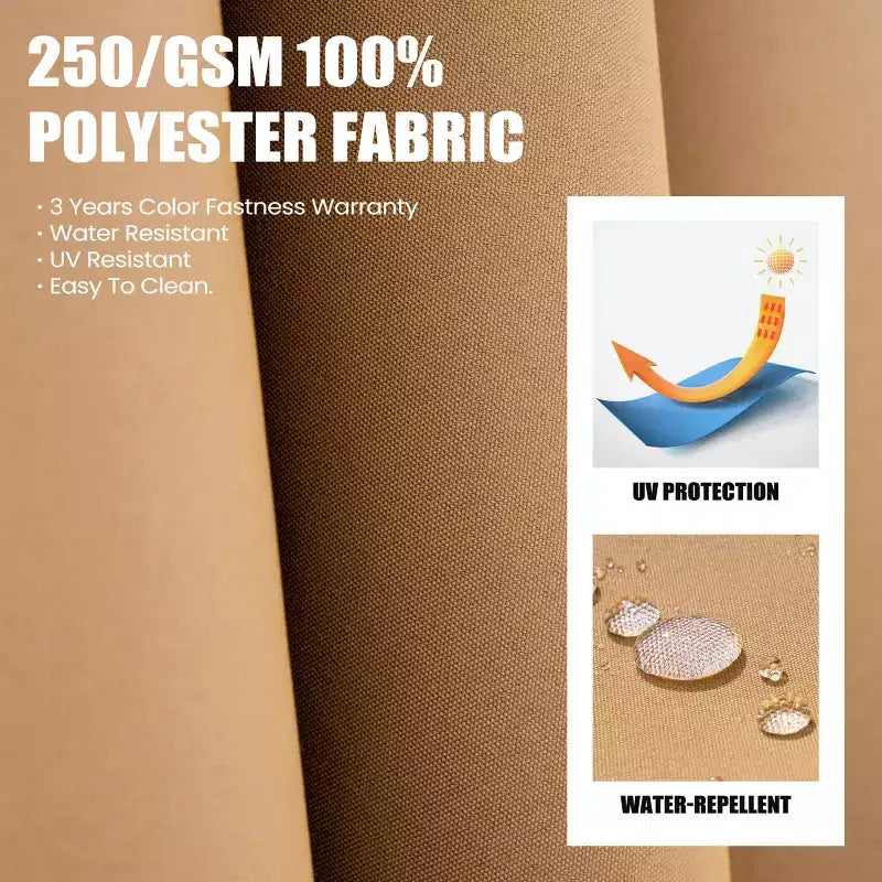Crestlive Products Parasol déporté de terrasse carré 10 pieds à 2 niveaux, ombrage 360 avec base lestée