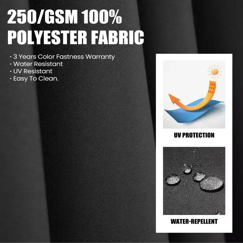 Crestlive Products Parasol déporté de terrasse carré 10 pieds à 2 niveaux, ombrage 360 avec base lestée