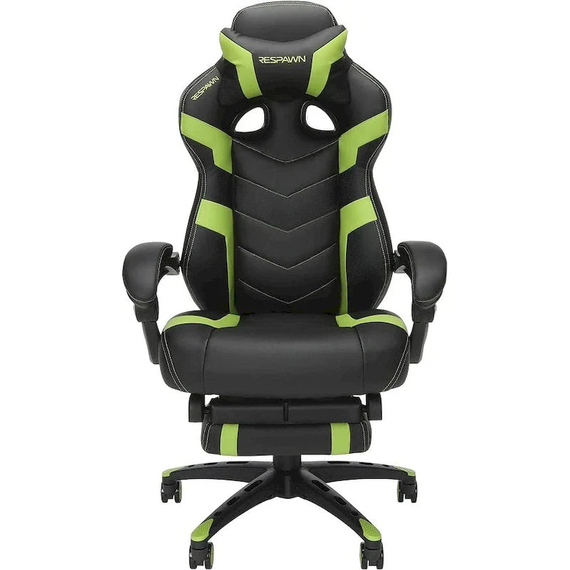Chaise de jeu RESPAWN 110 Pro - Chaise de jeu avec repose-pieds, chaise de bureau ergonomique
