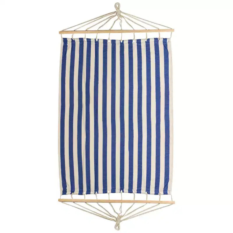Northlight Hamac double 2 personnes matelassé en macramé rayé - 9' x 56 - bleu et crème