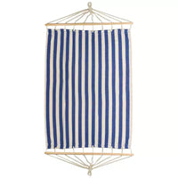 Northlight Hamac double 2 personnes matelassé en macramé rayé - 9' x 56 - bleu et crème