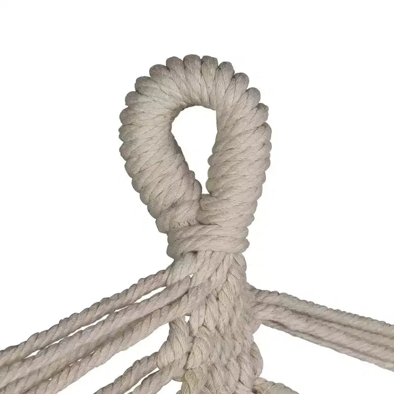 Northlight Hamac double 2 personnes matelassé en macramé rayé - 9' x 56 - bleu et crème