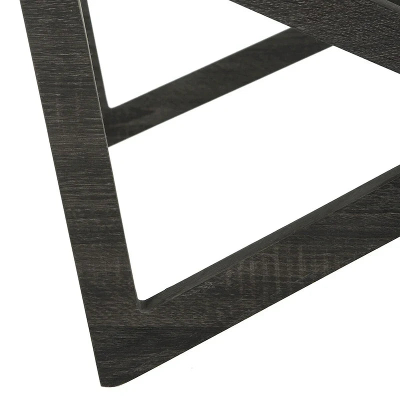 SAFAVIEH Annmarie Table Basse Plateau Verre Milieu du Siècle - 33.5 x 33.5 x 14.5 - 34Lx34Px15H