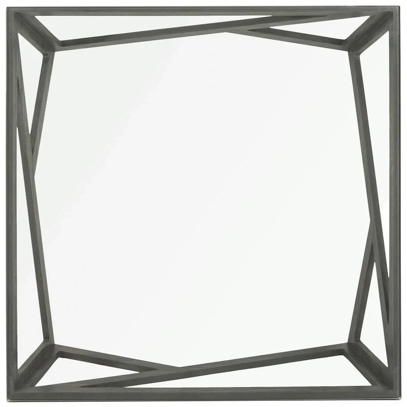 SAFAVIEH Annmarie Table Basse Plateau Verre Milieu du Siècle - 33.5 x 33.5 x 14.5 - 34Lx34Px15H