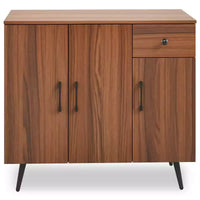 Buffet Costway avec 3 portes et tiroir coulissant, étagères réglables, kits anti-basculement