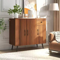 Buffet Costway avec 3 portes et tiroir coulissant, étagères réglables, kits anti-basculement
