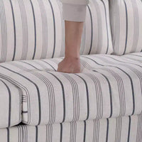 GDFStudio Addison Canapé 3 places 80 avec poches latérales et pieds en bois d'hévéa