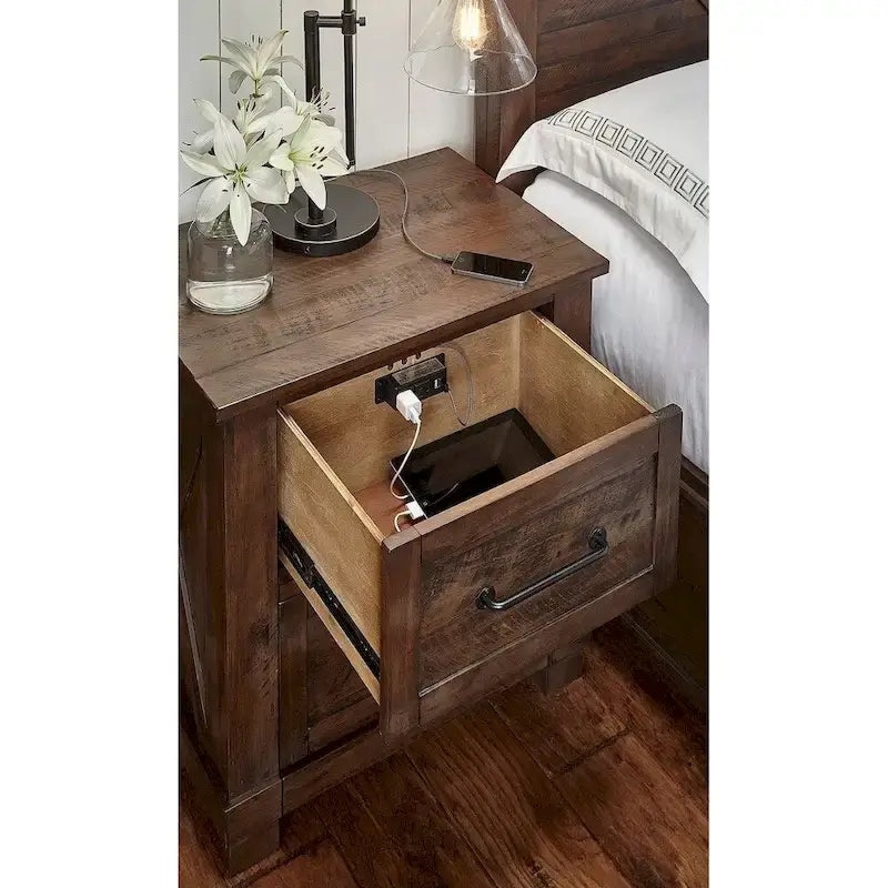 Collection chambre 4 pièces Simply Solid Shelba en bois massif