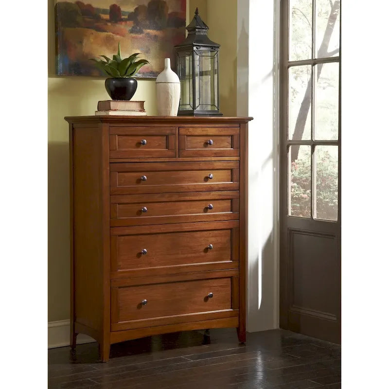 Collection de chambre King en bois massif Simply Solid Aiden, 6 pièces