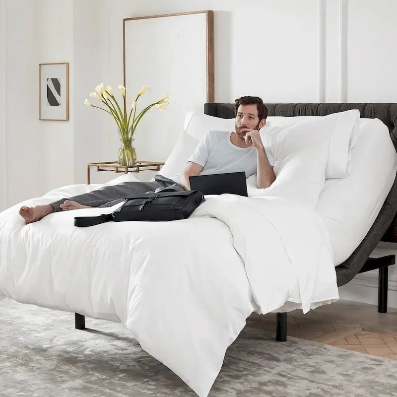 Sommier de lit massant réglable haut de gamme Nestl avec télécommande sans fil