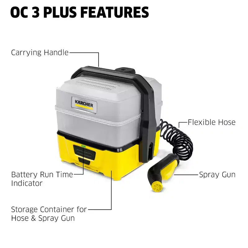 Karcher OC 3 Plus Nettoyeur haute pression portable, nettoyeur mobile