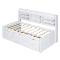 Lit capitaine en bois, format simple