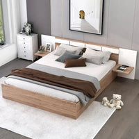 Lit plateforme queen-size avec tête de lit
