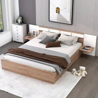 Lit plateforme queen-size avec tête de lit