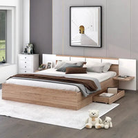 Lit plateforme queen-size avec tête de lit