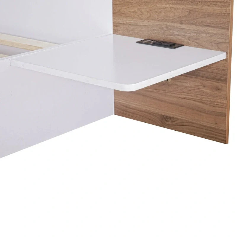 Lit plateforme queen-size avec tête de lit