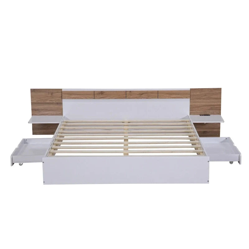 Lit plateforme queen-size avec tête de lit